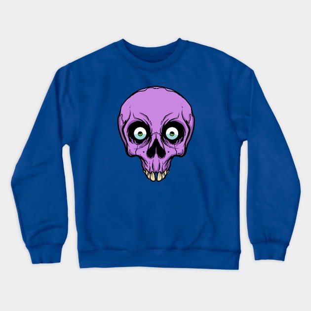 Purple Skull Crewneck Sweatshirt by RealmsOfNowhere